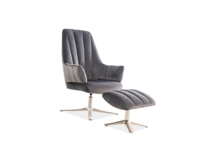 Крісло Signal Adams Velvet Сірий (Bluvel 14)